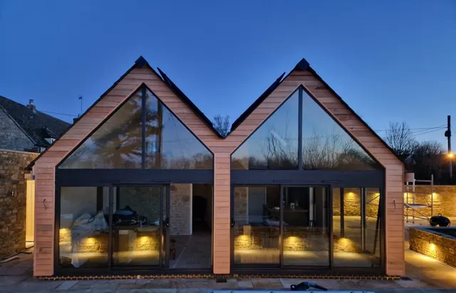 The cottage at dusk