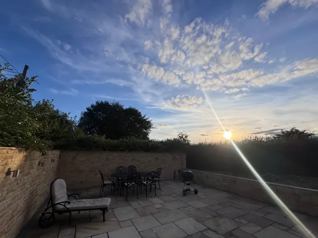 Patio at sunset