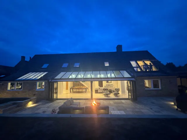 The house at dusk
