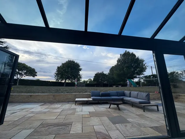 Covered outdoor seating