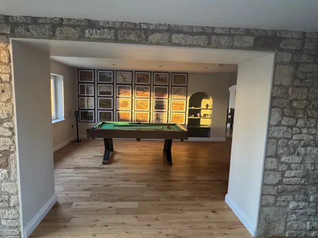 Games room and pool table