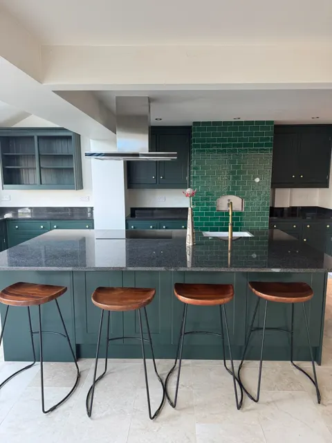 Kitchen and stools